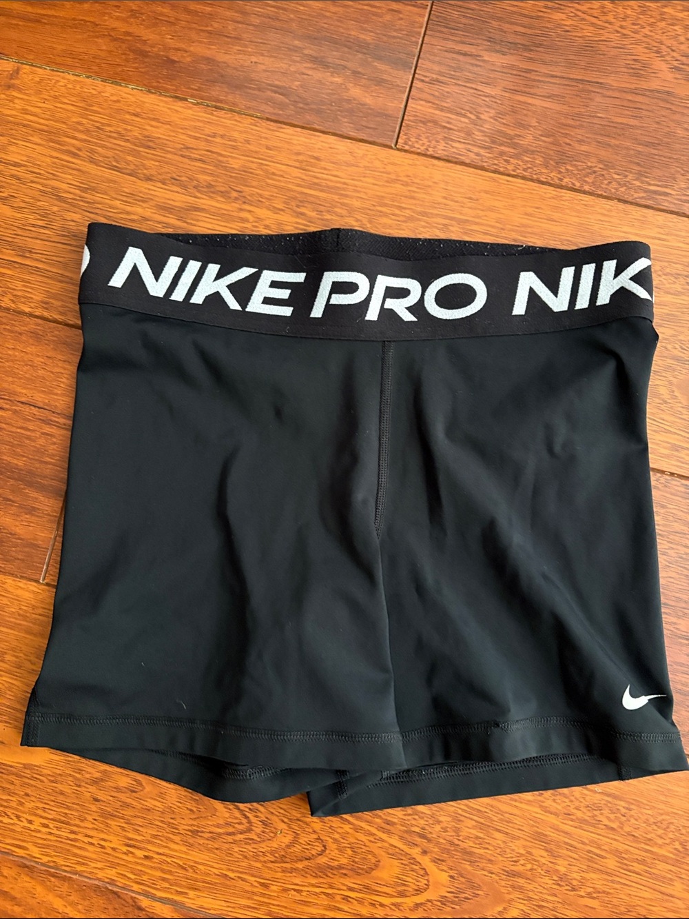Nike Pro Black Elastic-Waist Training Shorts Size M